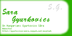 sara gyurkovics business card
